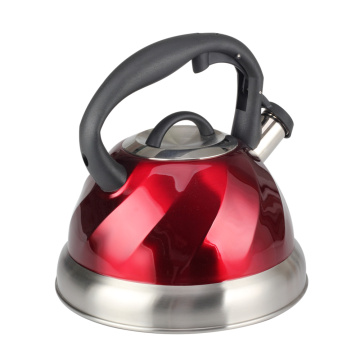 Painting Red Stainless Steel Whistling Kettle