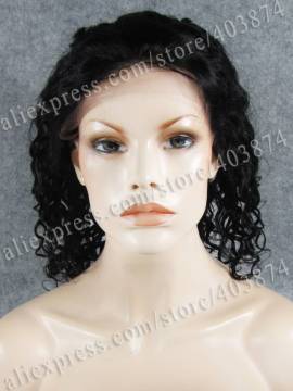 Natural looking african american wigs Remy Hair Lace front wigs