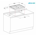 Utensilios de cocina de acero inoxidable de 4 quemadores