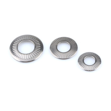 Lò xo đĩa thép không gỉ 304 Máy giặt Knurling DIN6796