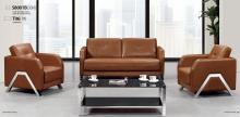 Concise leather office sofa