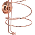 Wholesale rose gold wall mounted hands free metal wire suction hair dryer stand holder