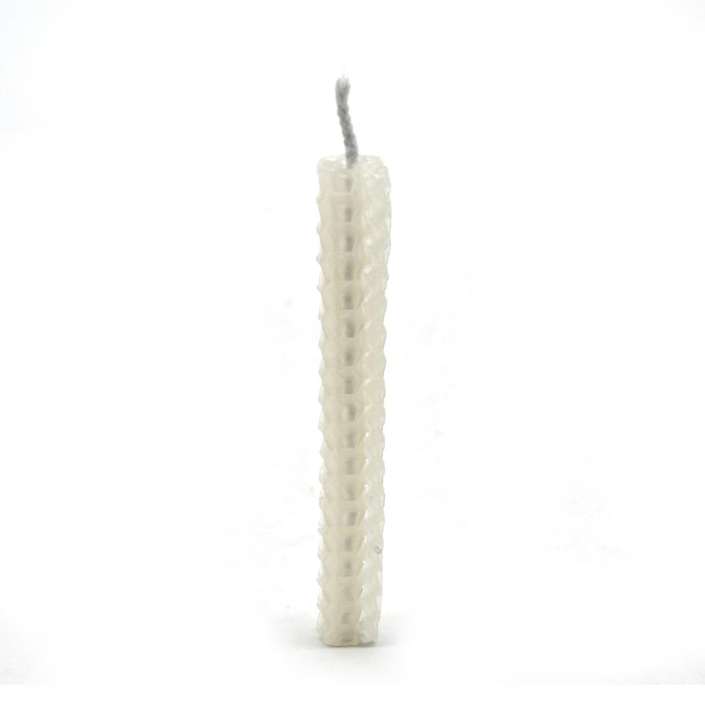 White Rolling Honeycomb Beeswax Hanukkah Candles