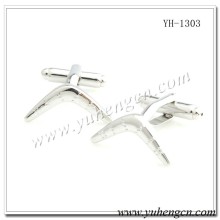 YH-1303 Novelty Funny Silver Boomerang Cufflinks