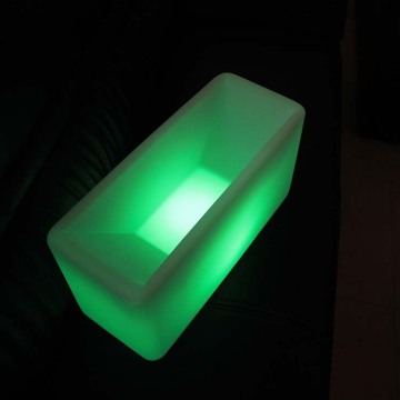 Открытый пластиковый сад Led Light Цветочные горшки