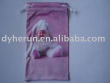 microfiber sunglass bag with drawstring