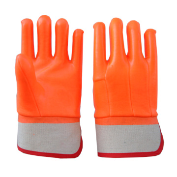 Anti-Cold Orange PVC-beschichtete Handschuhe