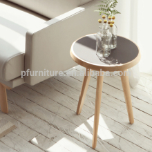 New style coffee table wooden simple gray top 3legs