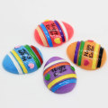 Colorful 100pcs/bag Easter Egg Shaped Resin Cabochon For Handmade Craftwork Beads Decor Slime Holiday Ornaments