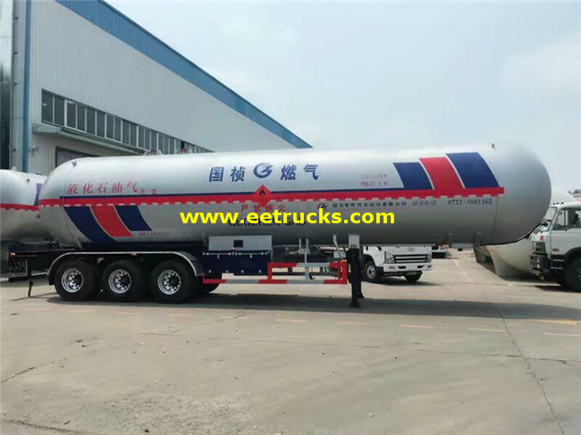 Tri-axle 62 CBM Propane Gas Tank Trailers