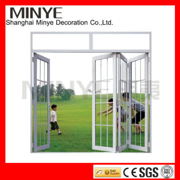 White color cheap interior folding doors & aluminum interior folding doors and insulated folding doors with grills