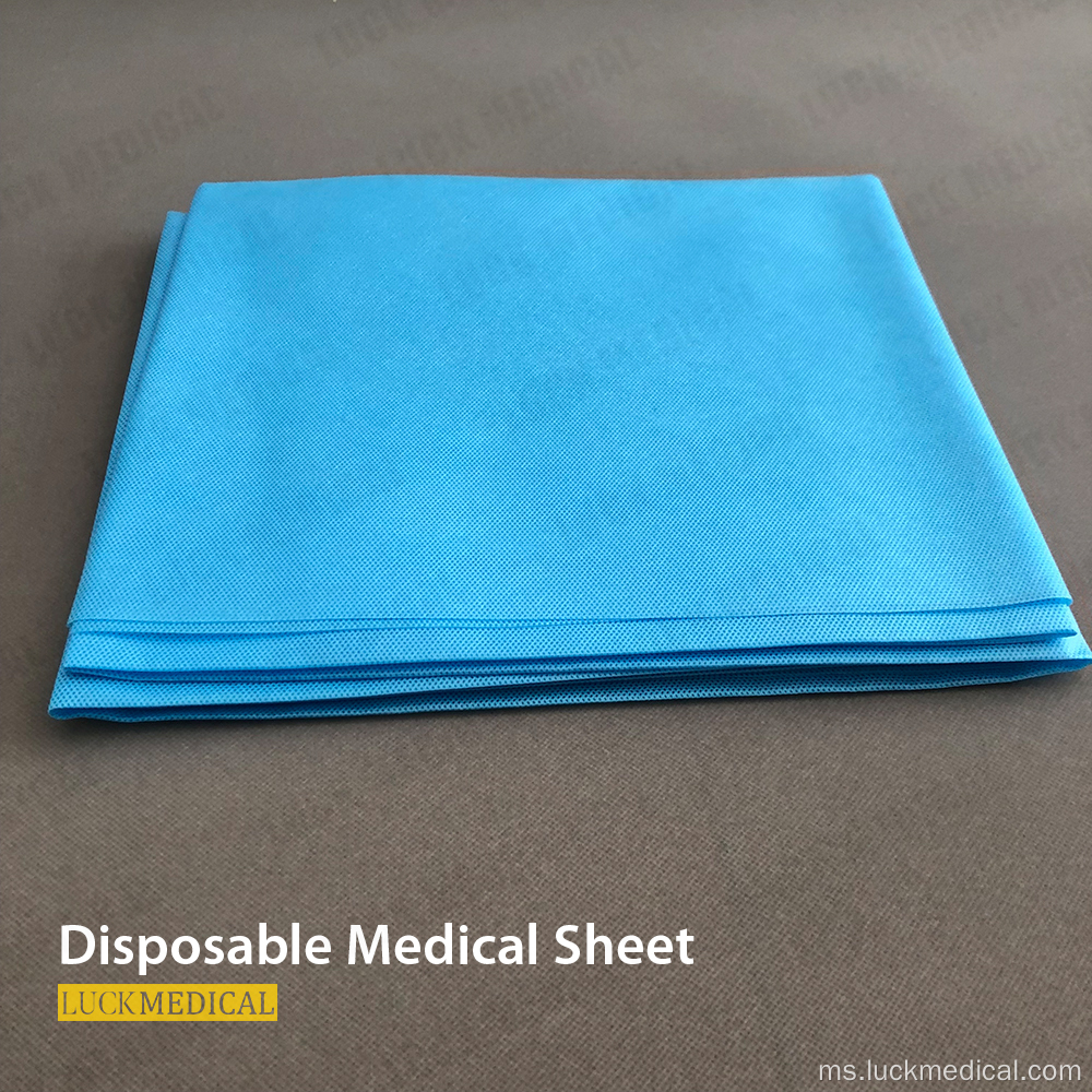 Lembaran Biru Strether Non-Woven Medical Depposable