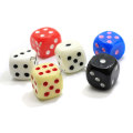 Hottest Colorful Cube Playing Game Dice Resin Beads Fashion Women Girls Pendant Earring Ornament Jewelry Craft Accessories