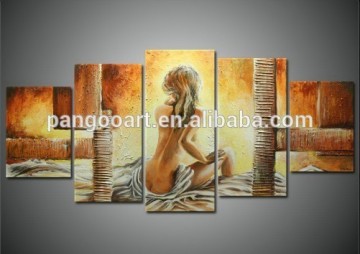 hand painted naked beautiful Chinese girl nude oil painting