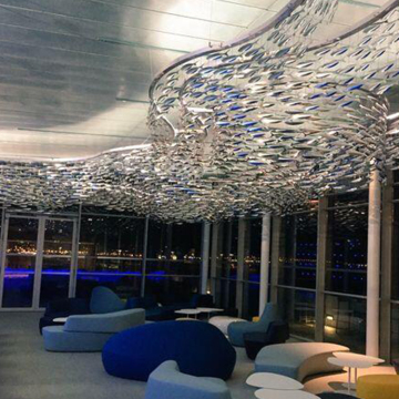 Customized Project Restaurant Fish Shape Pendant Lamp