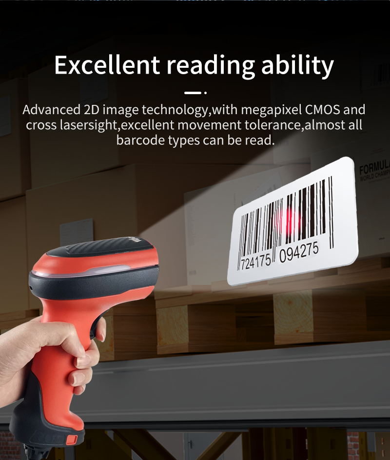 Low Cost Industrial 1D 2D Barcode Scanner 