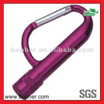 polular aluminum carabiner flashligh