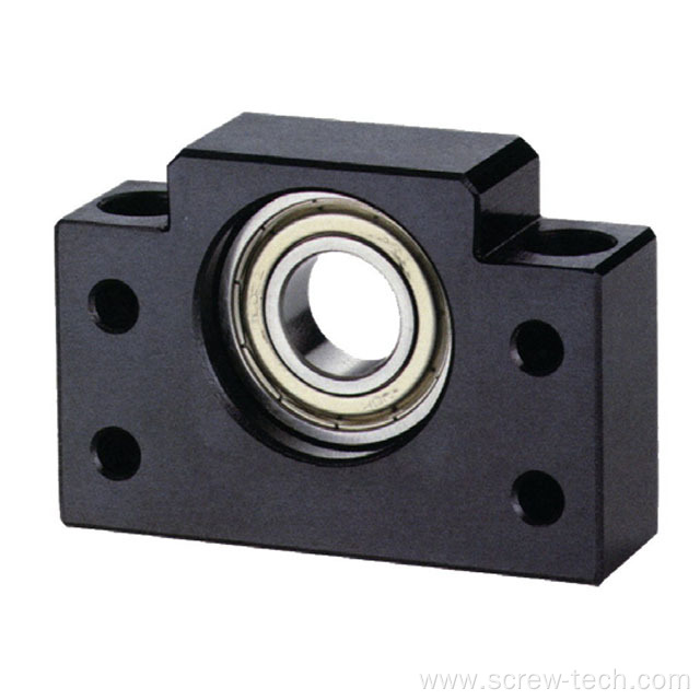 Angular contact ball bearing end support