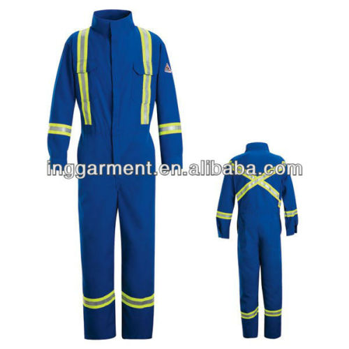 Industrial Flame Retardant Overalls with Reflective Tapes