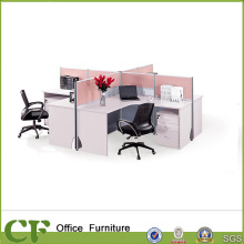 New Office Solution Modern 4 Seater Office L Shape Workstation with Full Height Partition