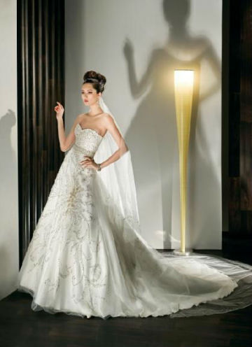 2014 Gorgeous Sweetheart Bling Wedding Dresses Ball Gown