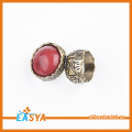 Moda rojo Rhinestone anillo de bronce antiguo