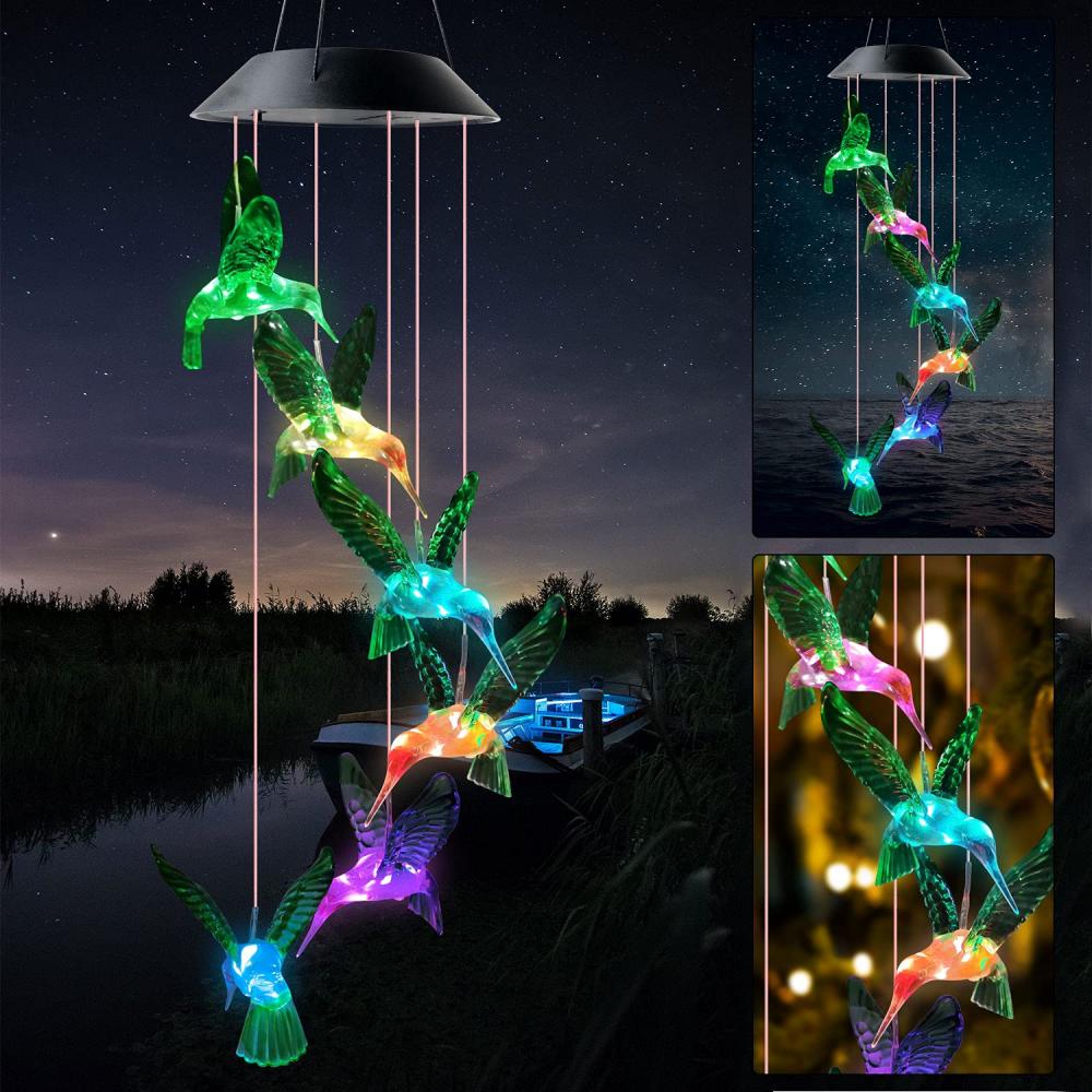 Solare Hummingbird Wind Chime