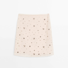 Women's rhinestone mini skirt