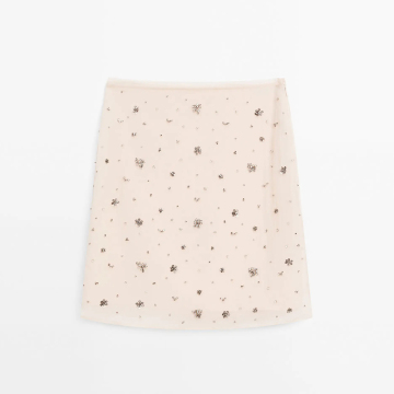 Women's rhinestone mini skirt