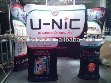 Curved tension fabric backdrop display,Fabric tension display,Tension fabric pop up display