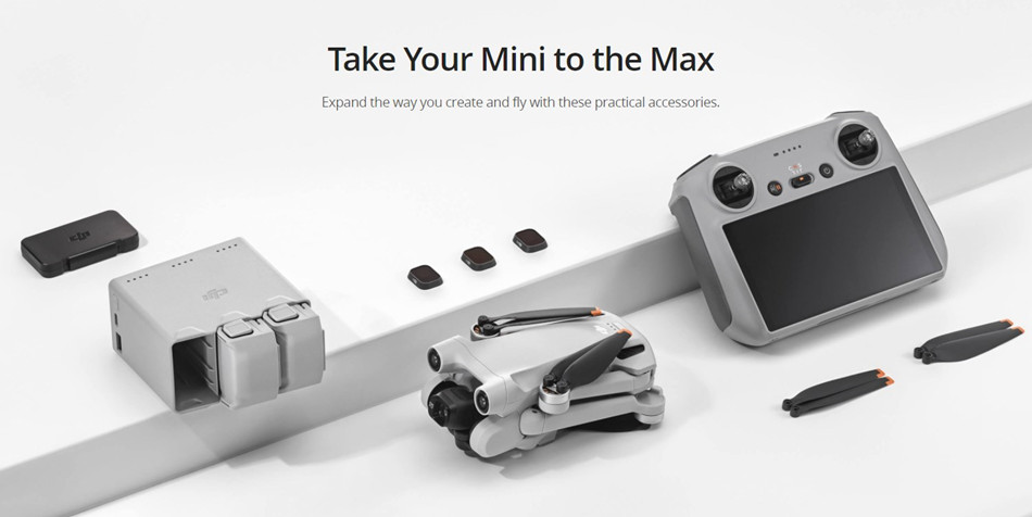 DJI Mini 3 pro drone with RC-N1 controller + fly more kit plus for mini 3 drone with 47-min max flight time