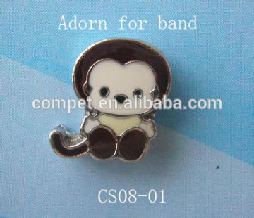 Zinc Alloy Metal jewellery monkey bead 8mm slide charm