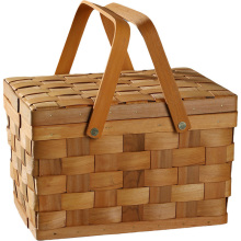 Popular Cheap Hand Woven Bamboo Baskets for Fruit Picnic Storage