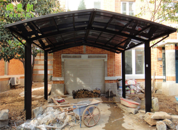 white metal frame double car canopy with polycarbonate sheet,canopy carport,collapsible carport