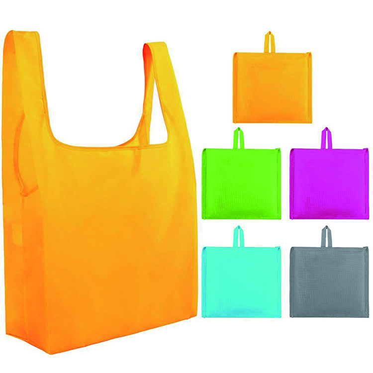 Washable Durable eco friendly waterproof grocery tote bag foldable resusable nylon shopping tote bag