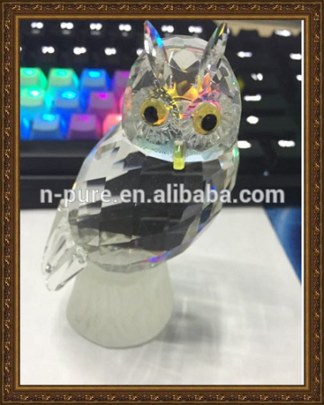 Nice K9 Crystal owl Figurines,faceted crystal owl