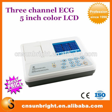 Digital 3-channel ECG machine EKG Electrocardiograph Free Analysis software