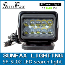 360 rotating search light with remote control 7inch 50w C REE led search light rotating search light