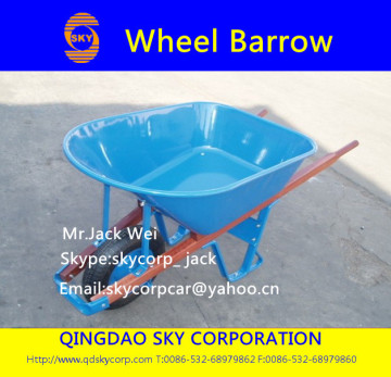 wooden handle wheelbarrow