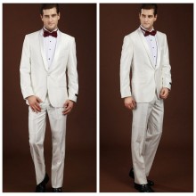 new wedding design white coat pant men suit