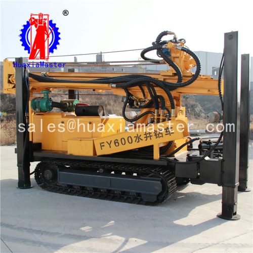 FY600 pneumatic crawler drilling machine /deep water well fast penetration fast / high efficiency hydraulic water well drill