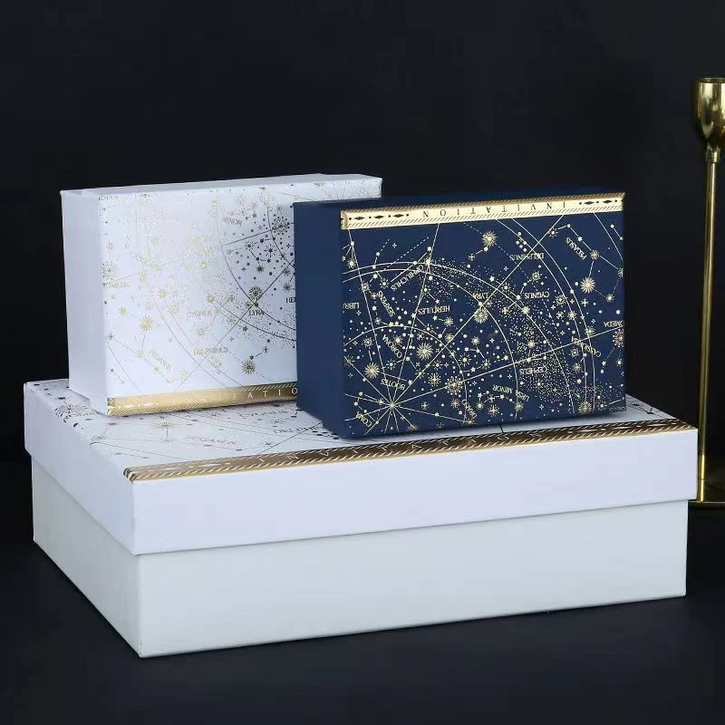 Starry Sky Gift Box Custom Printing Pattern Logo Advanced Exquisite Gift Box Wholesale Custom Luxury Custom Printed Logo