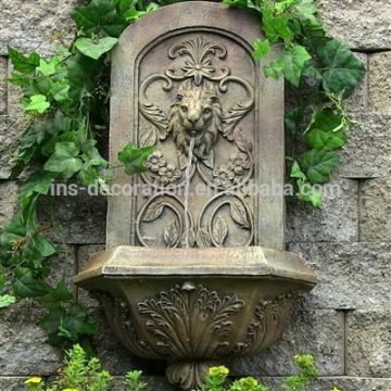 Landscape lion head wall