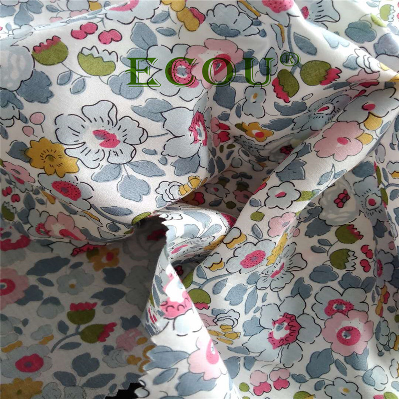 hot sale 60s organic cotton poplin print bedding and packing fabric