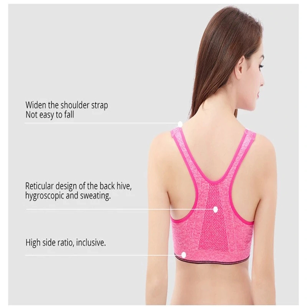 Sports Bra Front Zip Wear Tops Yoga Bra Fitness Clothing