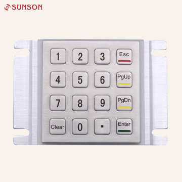 4x4 Numeric Matrix keypad IP65 Industry keypad Stainless steal metal keypad metal pinpad