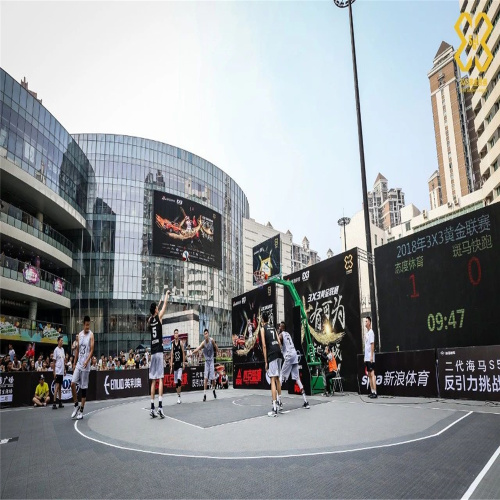 3x3 FIBA ​​OFFICIËLE HOF VLOER BASKBALL