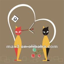 Home decoration desk clock sweet lovely cat table clock