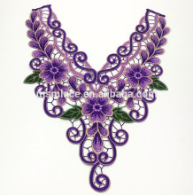 New design embroidery lace peony flower collar