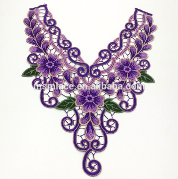 New design embroidery lace peony flower collar